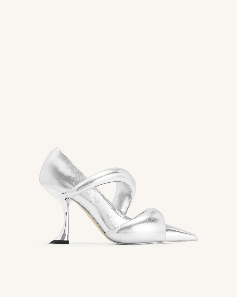 Sara Metallic Pumps - Silver