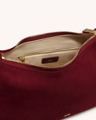 Nell Fringe Hardware Top Handle Bag - Burgundy