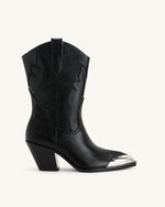 Riya Cowboy Boot - Black