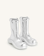 Zoie Metallic Rain Boot - Silver