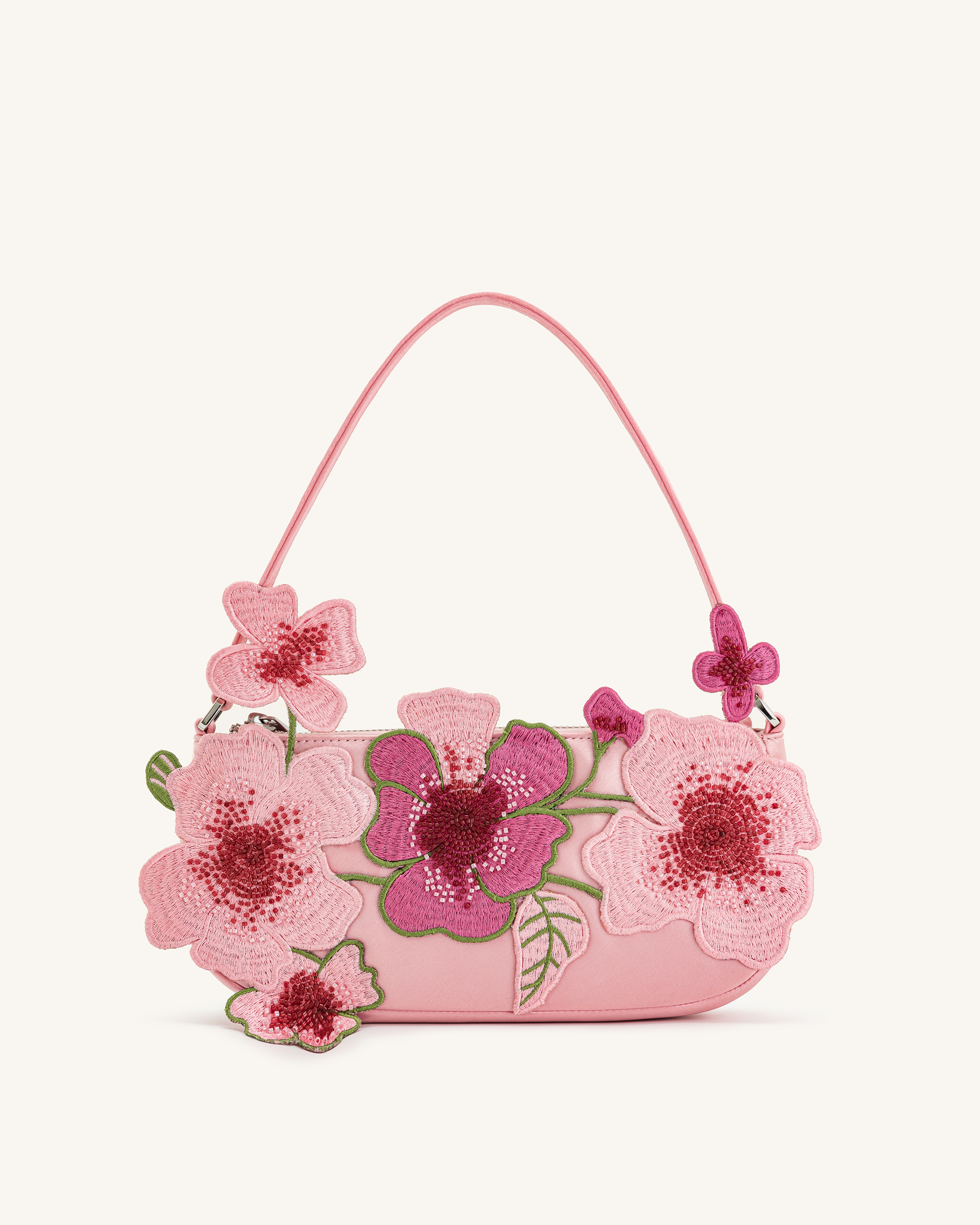 Pink floral handbag sale