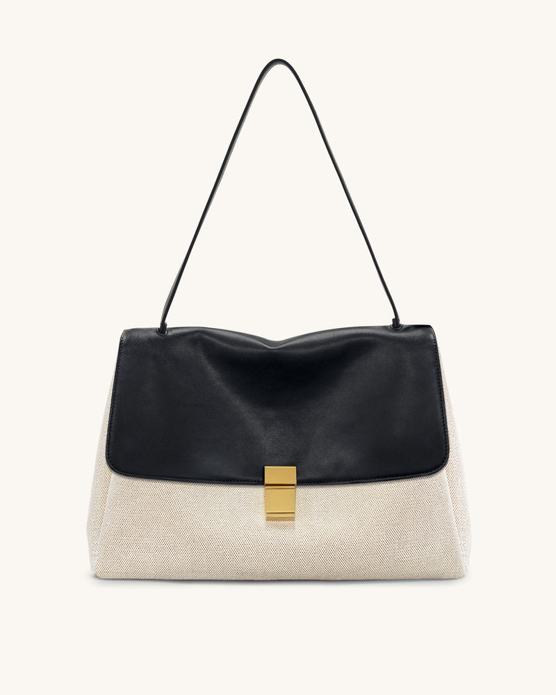 Hilary Shoulder Bag - Black Canvas