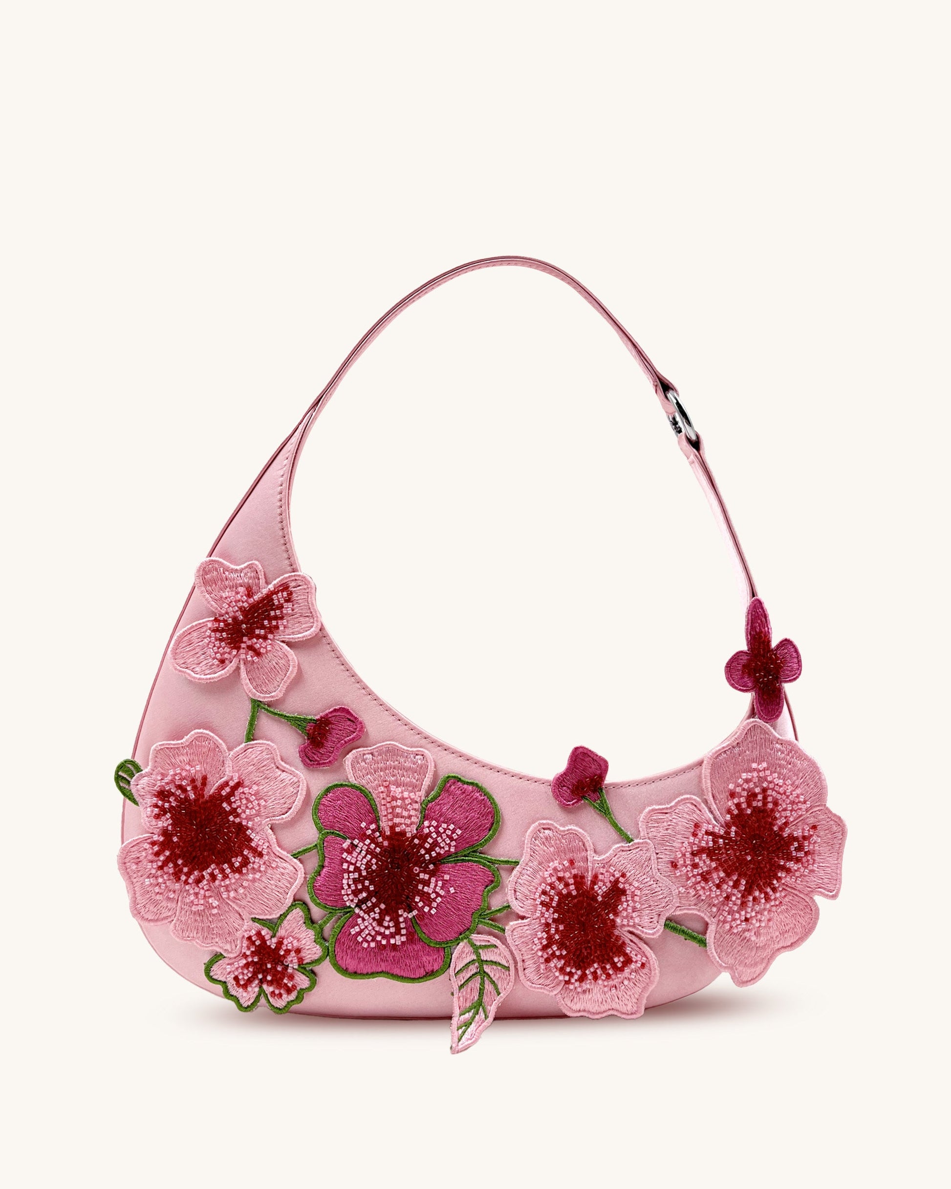 Harlee Embroidered Shoulder Bag - Pink - JW PEI