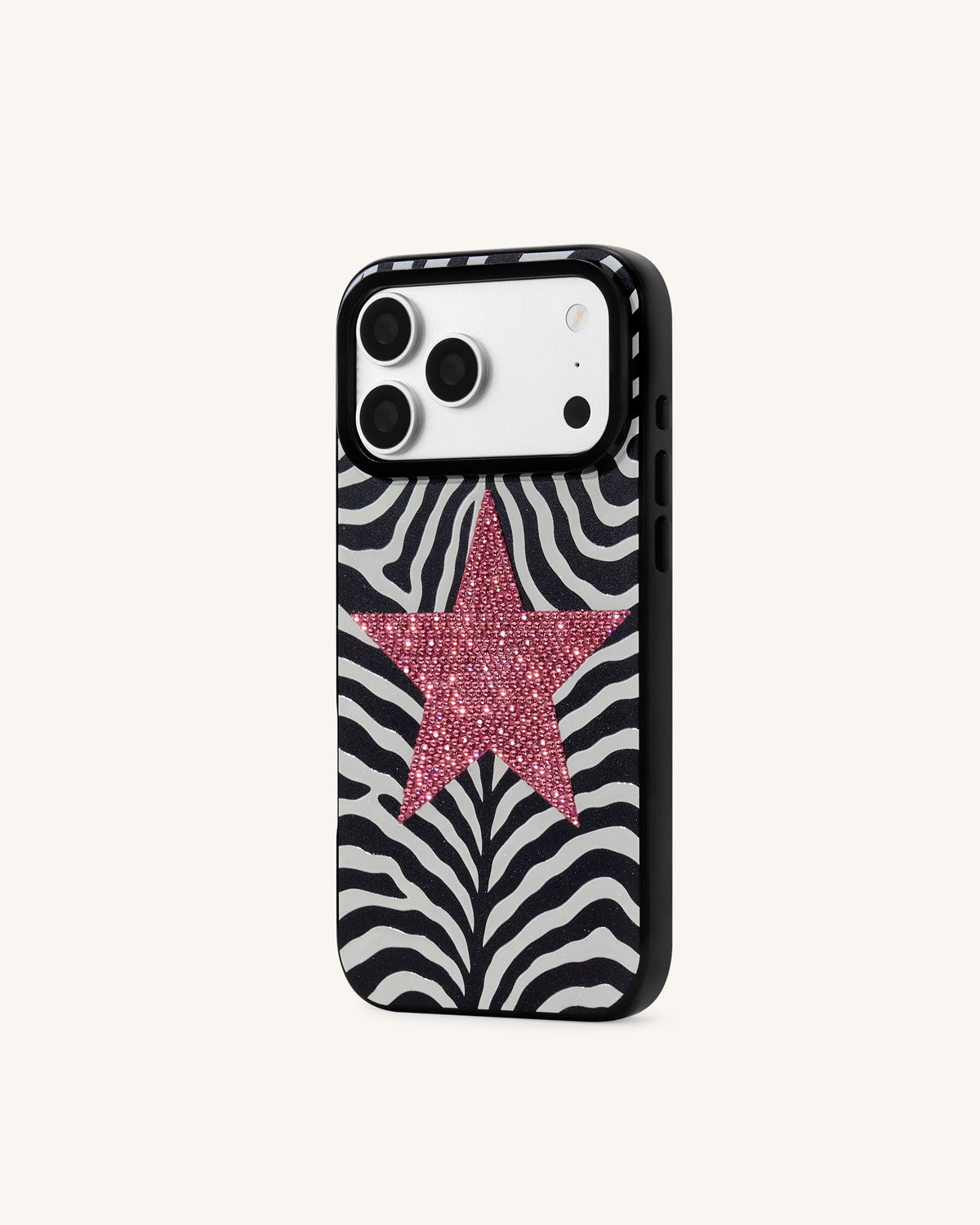 Zebra Star Phone Case - Black
