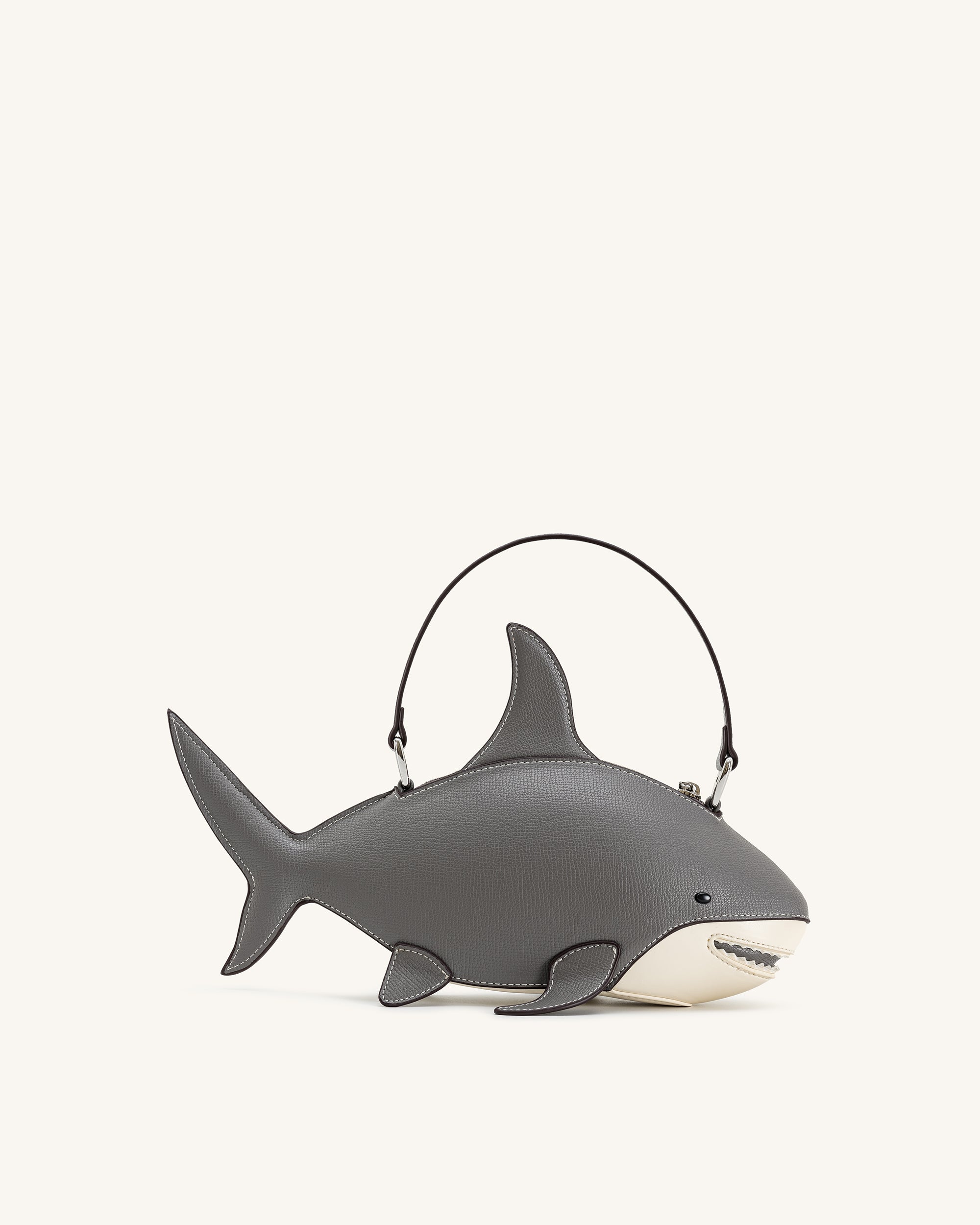 【未使用タグ付】JW PEI シャークバッグ Nerys Shark Look Top Handle Bag - Grey | JW PEI