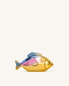 Fish Shaped Clutch - Gold/Blue