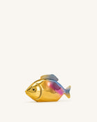 Fish Shaped Clutch - Gold/Blue