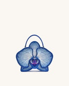 Flora Orchid Shaped Top Hand Bag - Blue