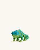 Hazel Chameleon Clutch - Green/Blue