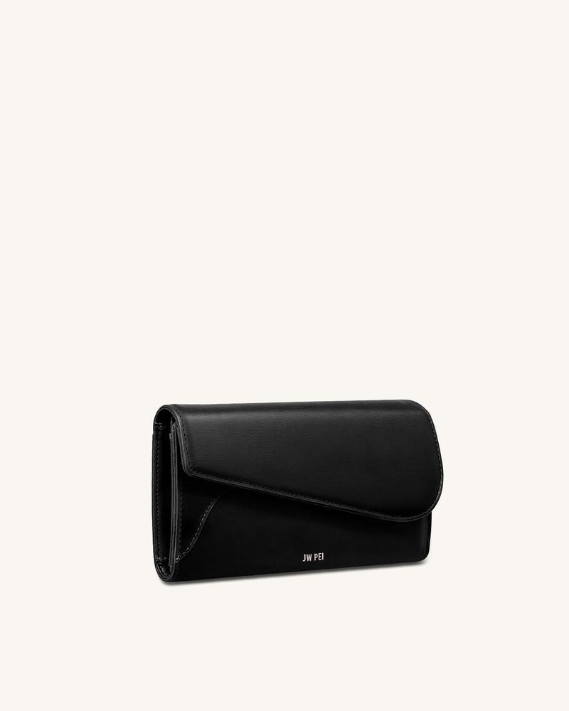 Seren Flap Long Wallet - Black