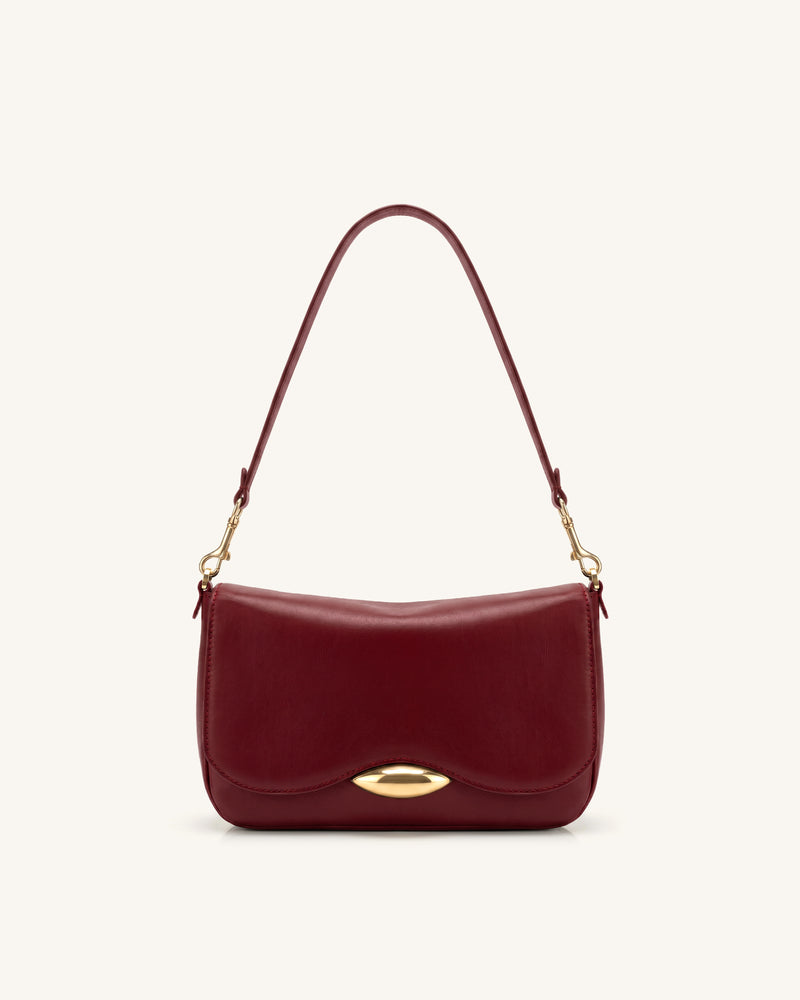 Sofia Classic Flap Shoulder Bag - Red
