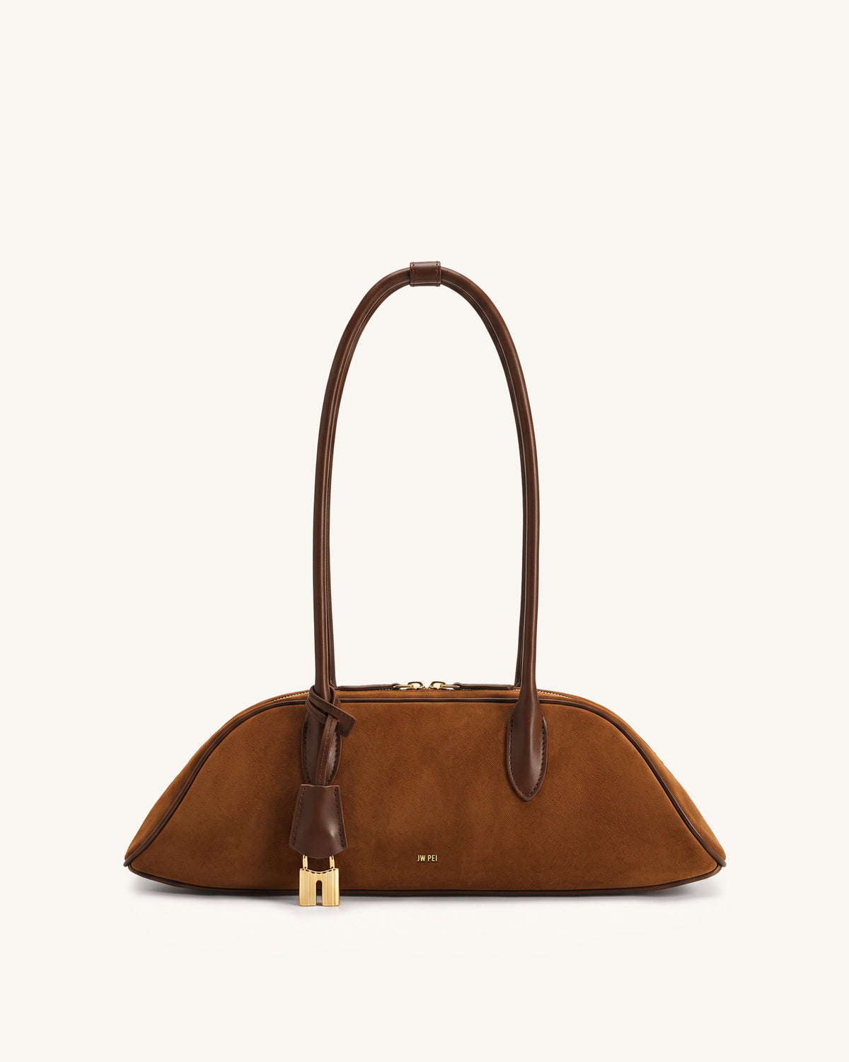 Zora Faux Suede Shoulder Bag - Caramel Brown