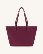 Cathy Nylon Tote Bag - Bordeaux red