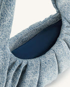 Ashley Denim Ruched Shoulder Bag - Blue