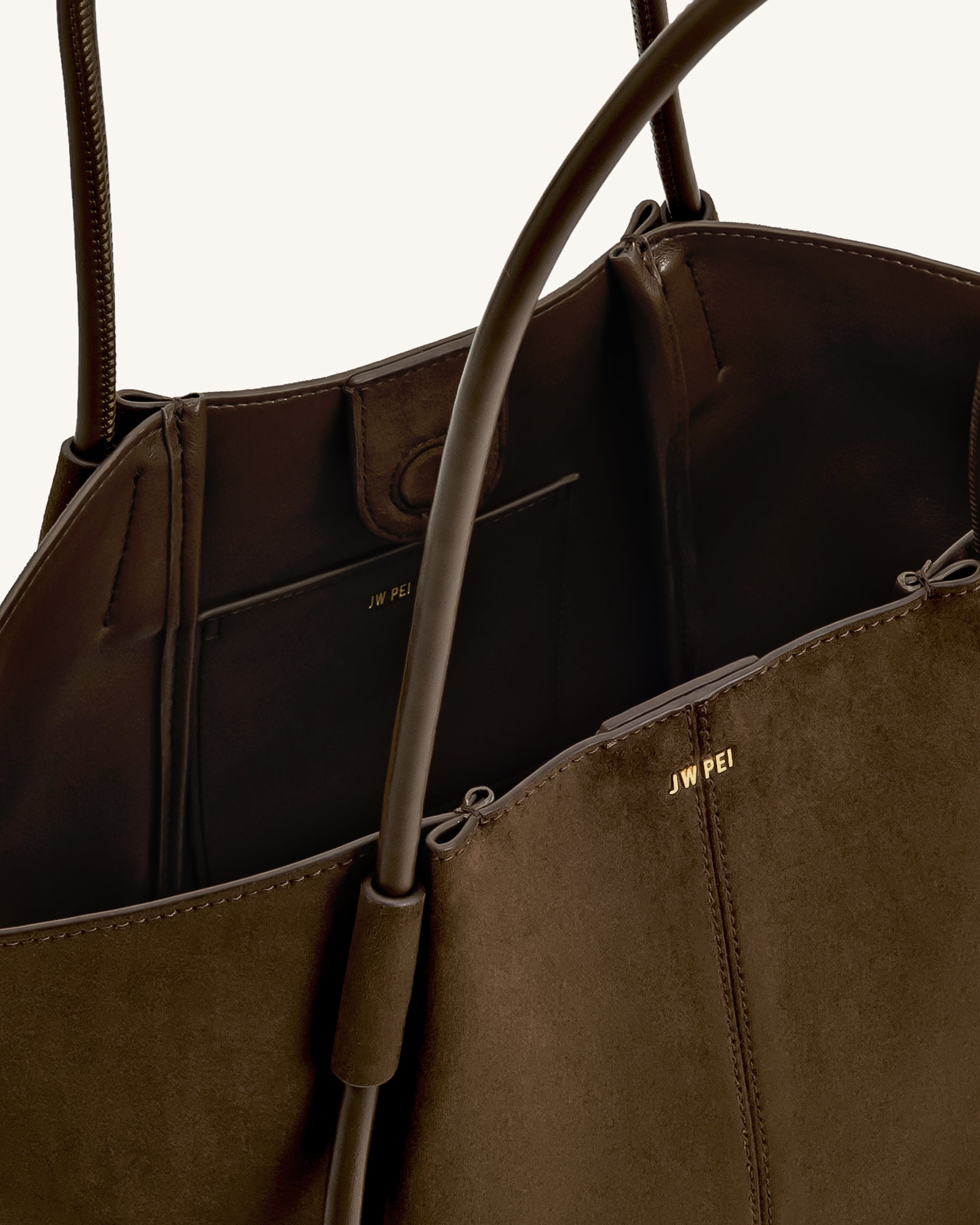 Nala Wide Tote Bag - Mocha Brown