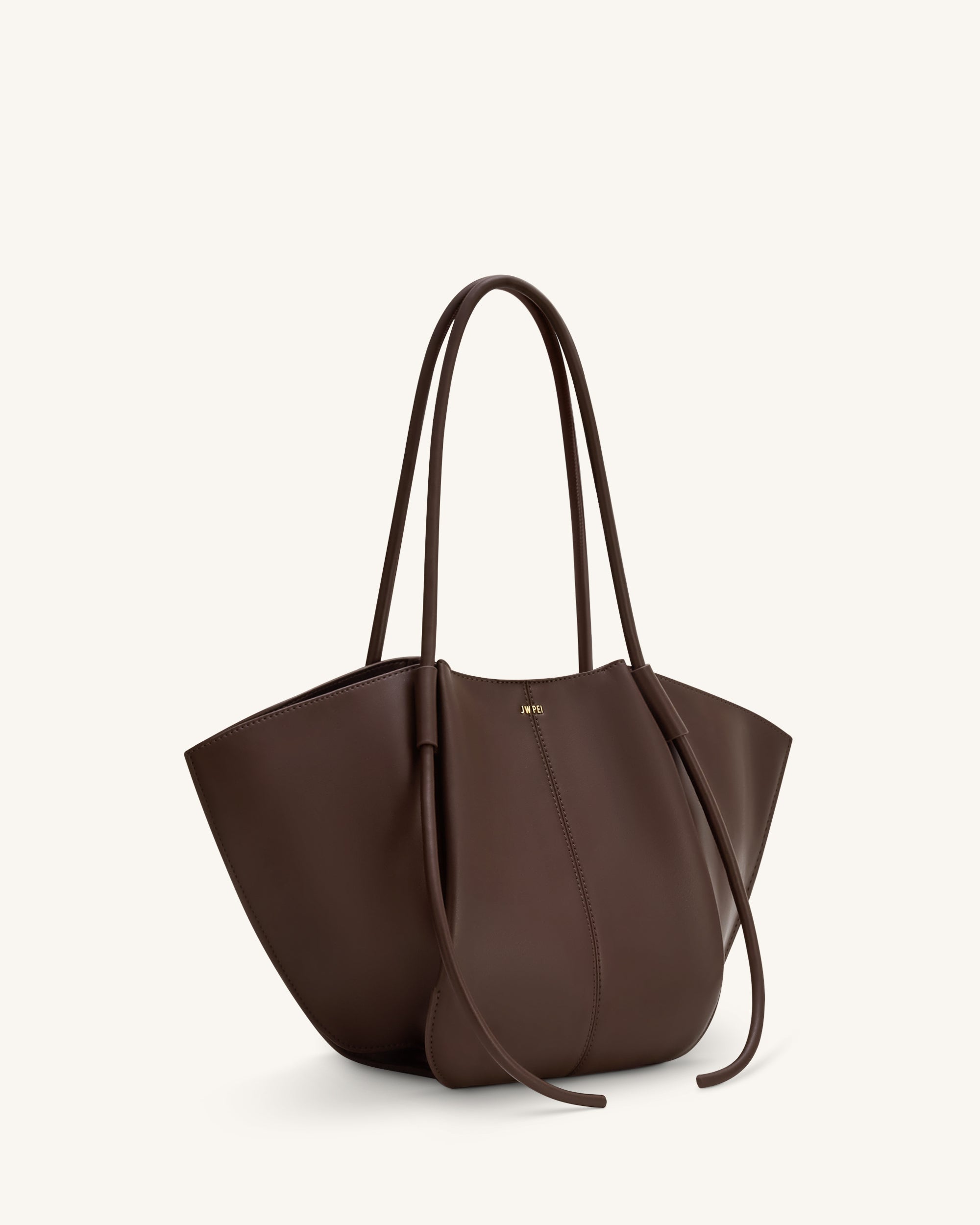 Nala Wide Tote Bag - Deep Brown