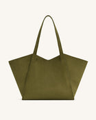 Kiana Large Capacity Tote Bag - Dark Olive