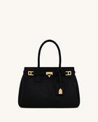 Miley Belt Embellished Tote Bag - Black