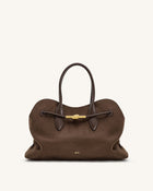 Adele Metal Rope Knot Tote Bag - Mocha Brown