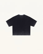 Cherish Crystal Bow Boxy Tee - Faded Black