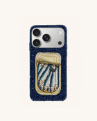 Sardine Tin Artificial Crystal Phone Case - Blue
