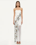 Orchid Embroidered Dress - White