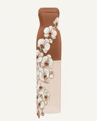 Orchid Embroidered Dress - Brown