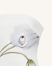 Orchid Appliqué Strapless Dress - White