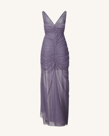 Luna Flowing Mesh Gown - Lavender