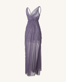 Luna Flowing Mesh Gown - Lavender