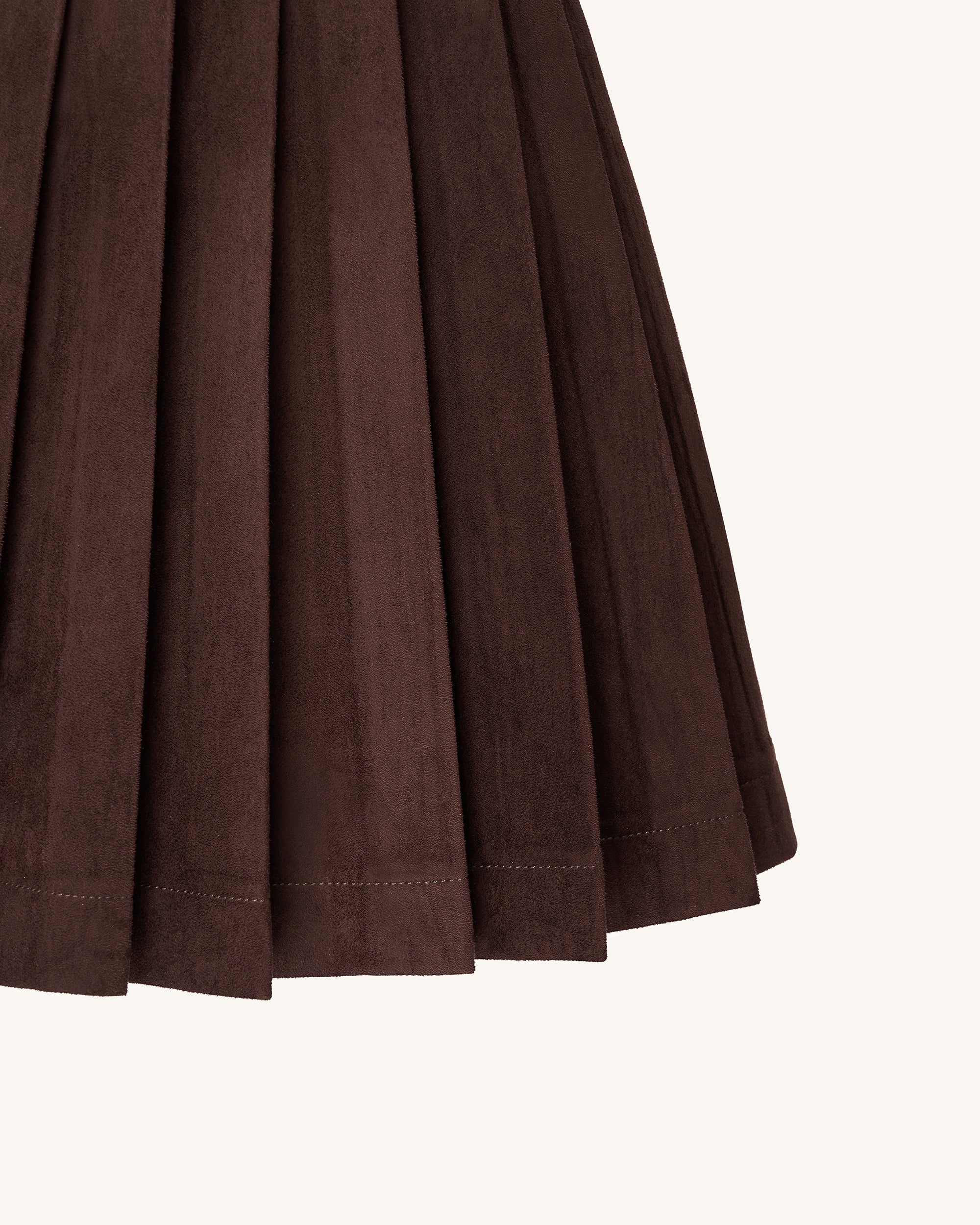 Ellie Pleated Velvet Dress - Chocolate Brown | JW PEI Ellie Pleated Velvet Dress - Chocolate Brown | JW PEI