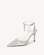 Haidi Artificial Crystal Pumps - Silver