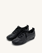 Ferne Streamlined Lustrous Sneakers  - Black