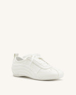 Ferne Streamlined Lustrous Sneakers  - White