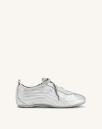 Ferne Streamlined Lustrous Sneakers  - Silver