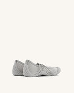 Caitlin Lace-up Ballerina Sneakers  - Grey