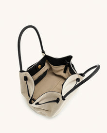 Hana Medium Tote Bag - Black Canvas