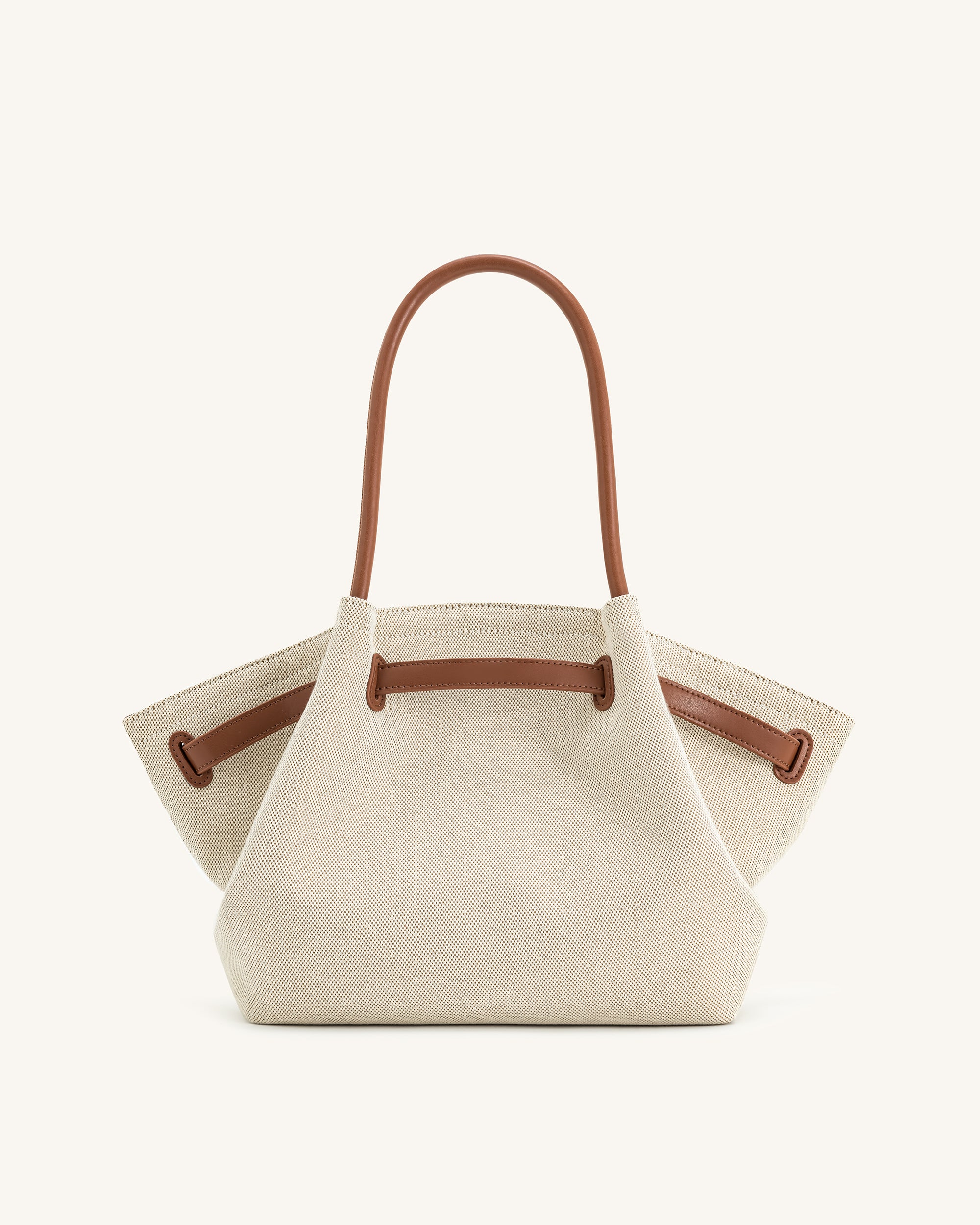 Hana Medium Tote Bag - Brown Canvas | JW PEI