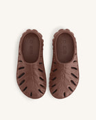 Tara Leaf Platform Clog - Brown