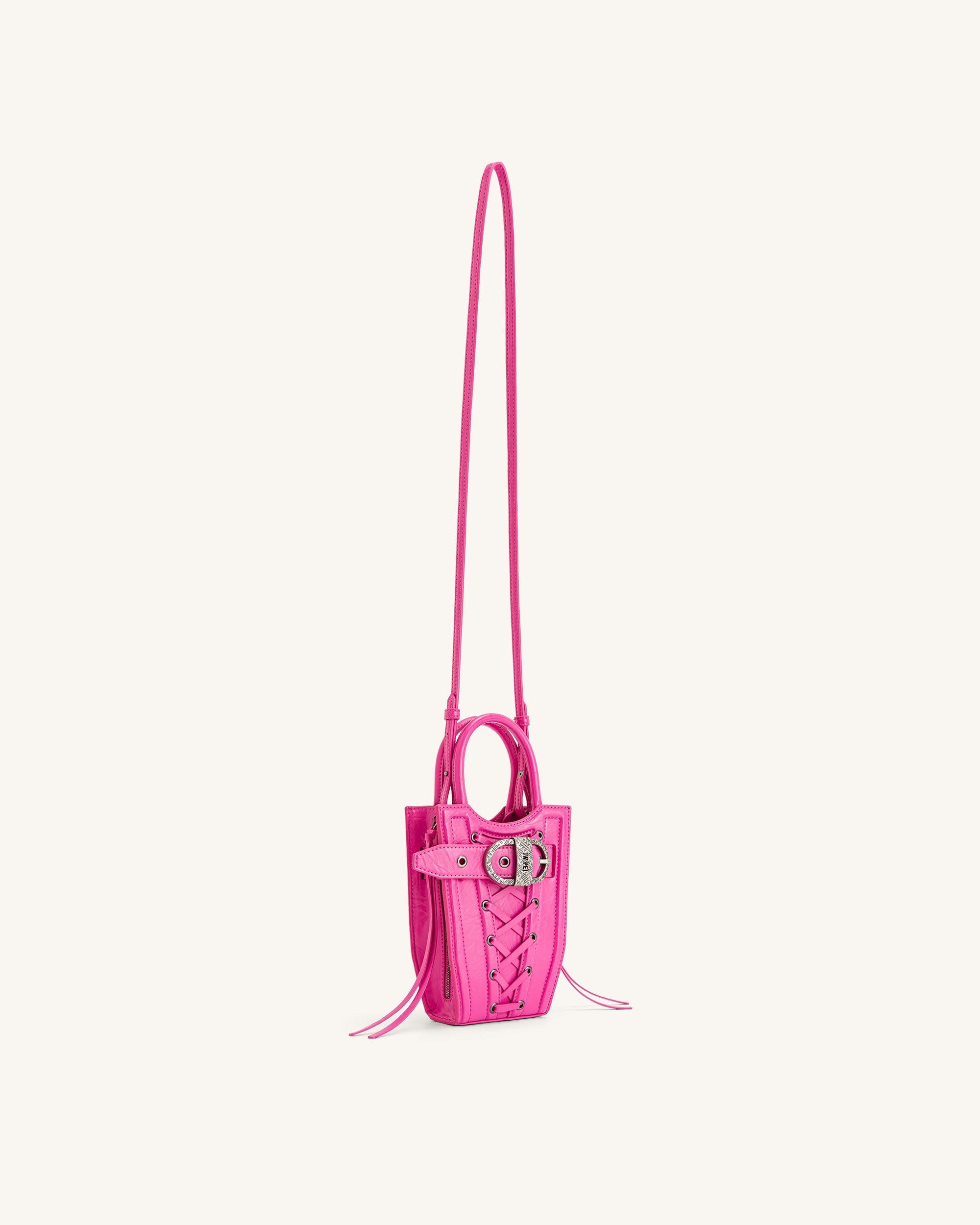 FEI Crushed Straps Phone Bag - Bright Pink | JW PEI