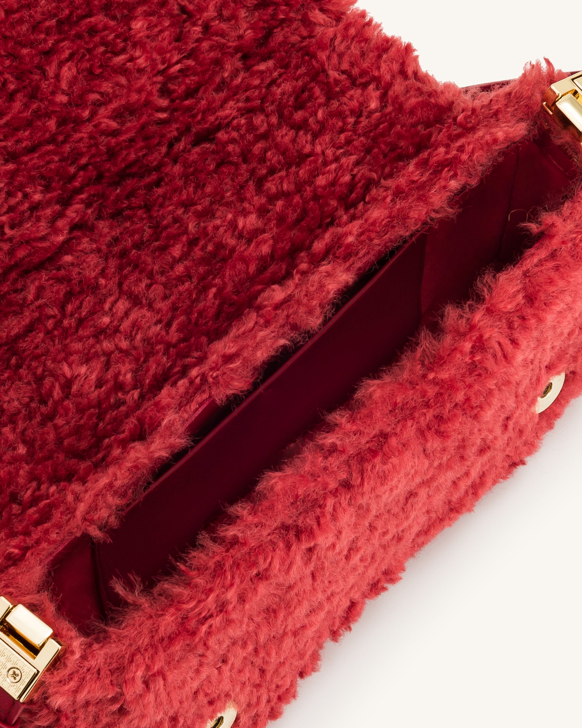 Joy Faux Fur Shoulder Bag - Magenta