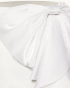 Cascading Bow Mini Skirt - White