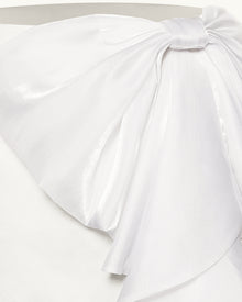 Cascading Bow Mini Skirt - White