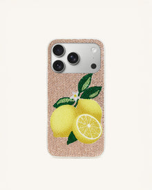 Lemon Artificial Crystal Phone Case - Gold