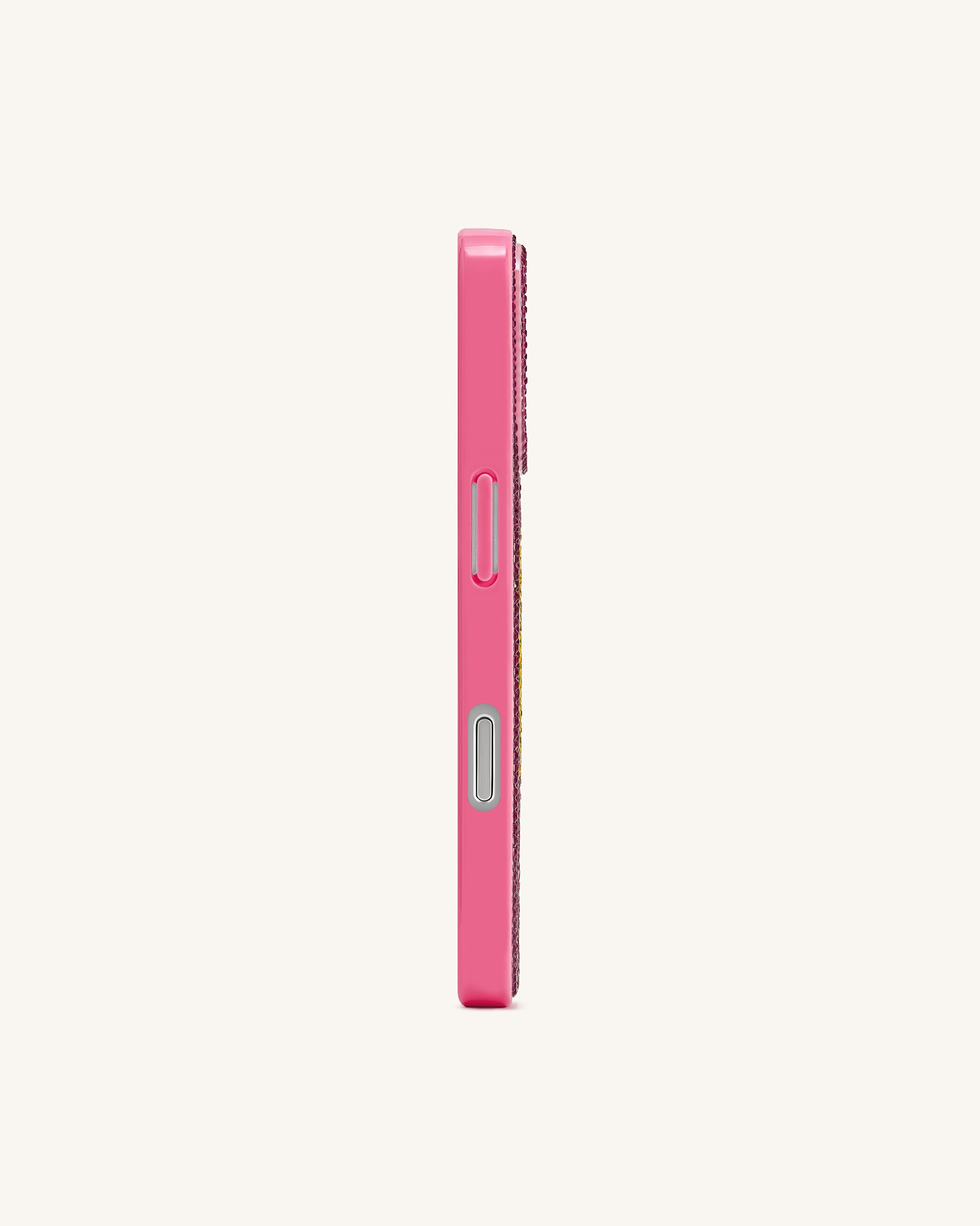 Smiley Artificial Crystal Phone Case - Pink