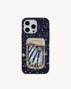 Sardine Tin Artificial Crystal Phone Case - Blue