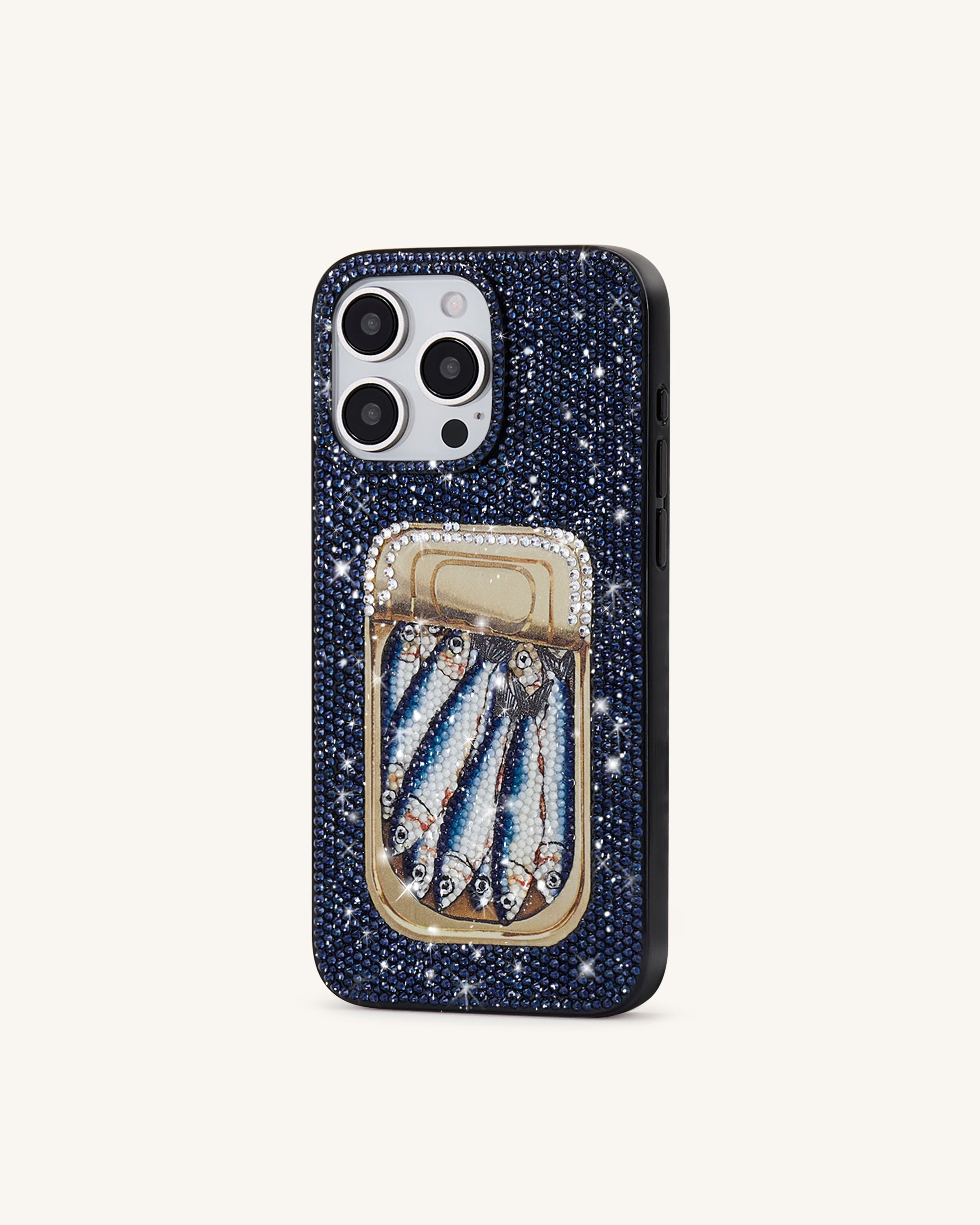 Sardine Tin Artificial Crystal Phone Case - Blue | JW PEI