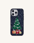Christmas Tree Bling Phone Case - Black