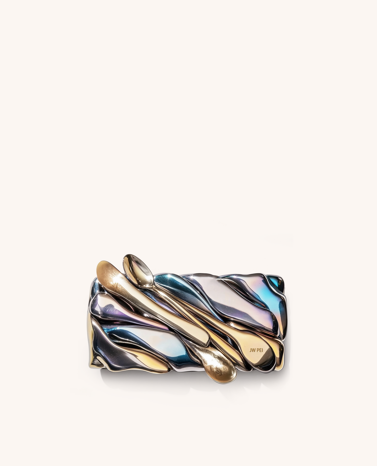 Eliza Iridescent Ore Clutch - Multicolor