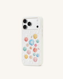 Pastel Seashell Pearl Phone Case - White